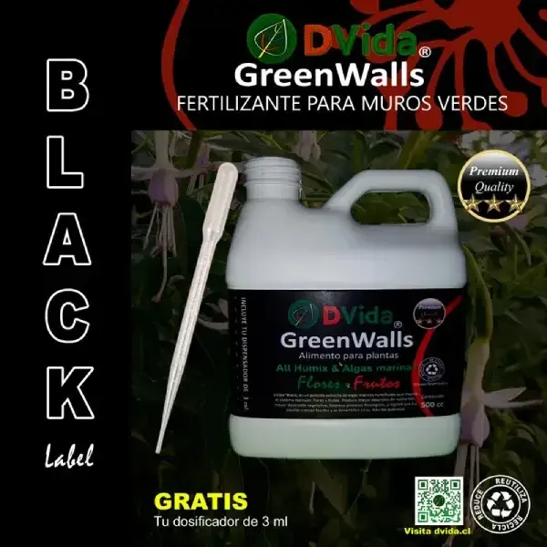 Fertilizante alimento para plantas dvida black jardin vertical