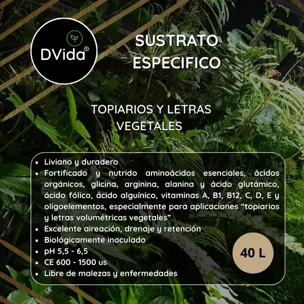 SUSTRATO PARA TOPIARIOS Y LETRAS VEGETALES