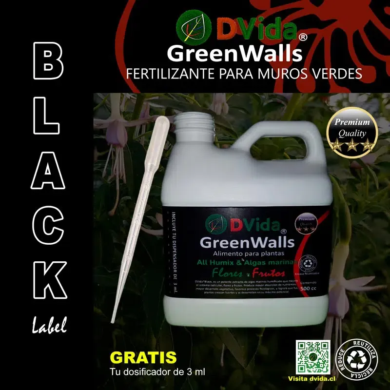 Fertilizante alimento para plantas dvida black jardin vertical