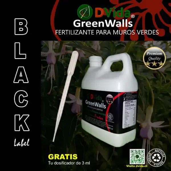Fertilizante DVida® Black para muros verdes